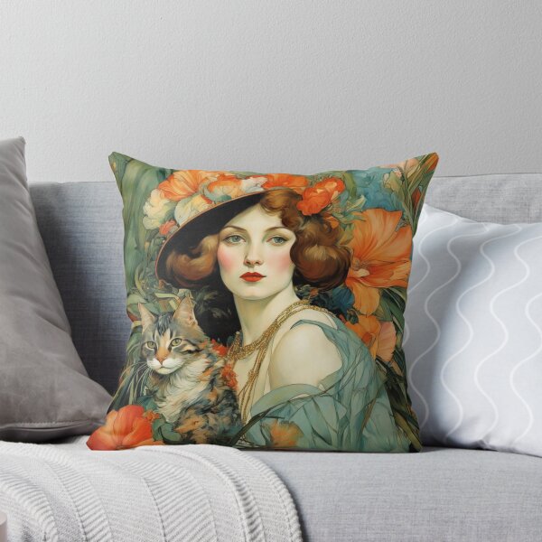 Item preview, Beautiful girl with a cat. designed and sold by Natalia-Vlad.