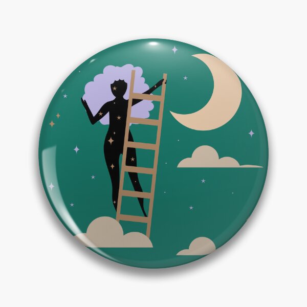 Item preview, Pattern drawing design with a cosmic woman and big flowers designed and sold by SweetLimeShop.