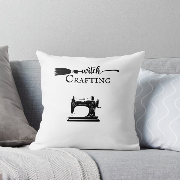 Ezra Bell's Witch Crafting Logo Throw Pillow