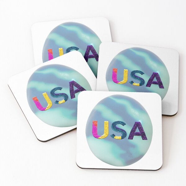 Item preview, letter USA, monogram 2. typography collage. ABC art. gift designed and sold by Minibubb.