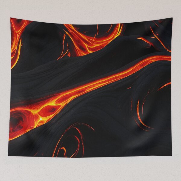 Item preview, Fire Pattern - Lava Rock River Iceland At Volcano designed and sold by SassyArtistry.