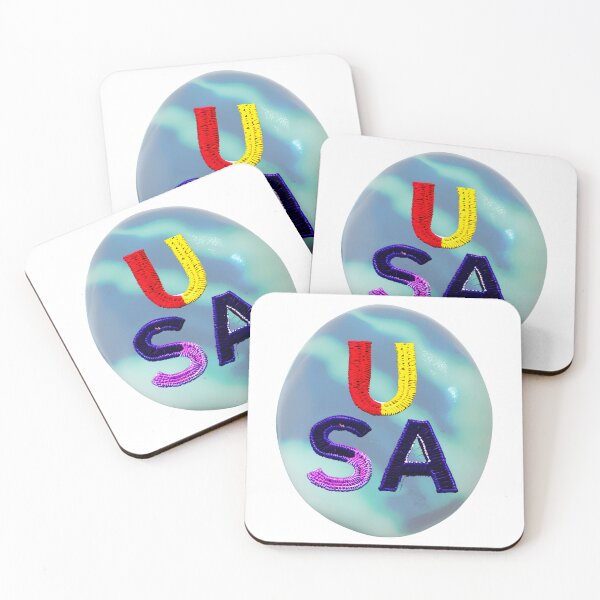 Item preview, letter USA, monogram 2. typography collage. ABC art. gift designed and sold by Minibubb.