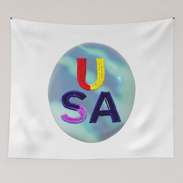 Item preview, letter USA, monogram 2. typography collage. ABC art. gift designed and sold by Minibubb.