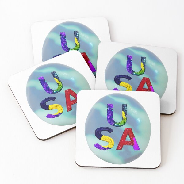 Item preview, letter USA, monogram 2. typography collage. ABC art. gift designed and sold by Minibubb.