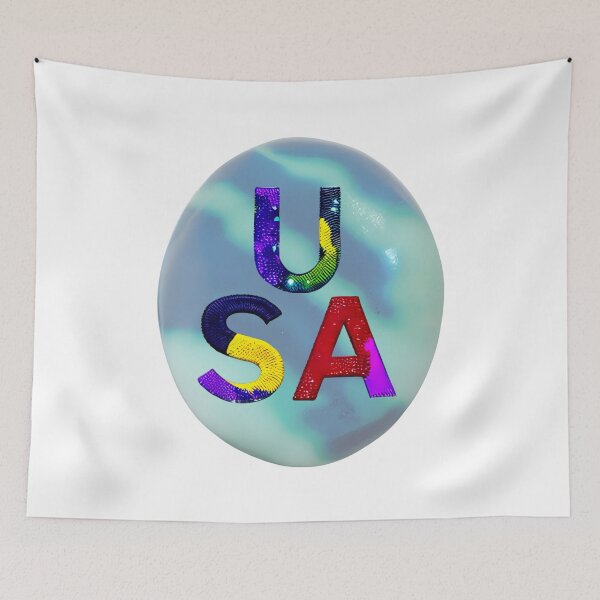 Item preview, letter USA, monogram 2. typography collage. ABC art. gift designed and sold by Minibubb.