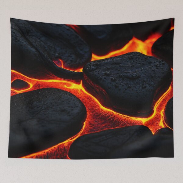 Item preview, Beautiful Black Lava Rocks In Volcano River designed and sold by SassyArtistry.