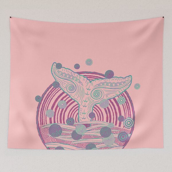 Item preview, Whales Tribal Fluke Abstract - 4527 designed and sold by sunnthreads.