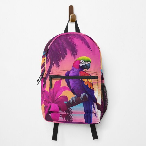 Item preview, Parrot and palms at evening, sky fall of stars, exotic vibes designed and sold by Sugar Wisdom .