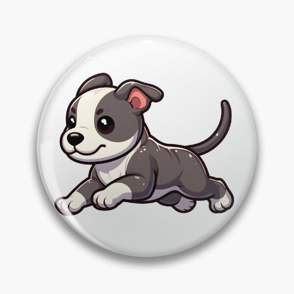 Item preview, Chibi American Staffordshire Terrier Running designed and sold by City0fDreams.