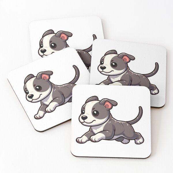 Item preview, Chibi American Staffordshire Terrier Running designed and sold by City0fDreams.