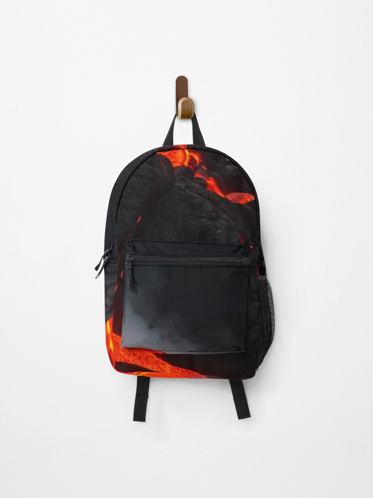 Thumbnail 1 of 3, Backpack, Lava Rocks designed and sold by SassyArtistry.