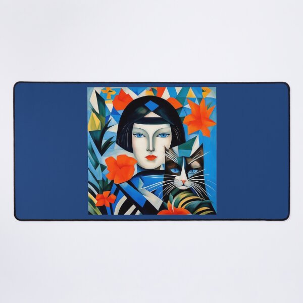 Item preview, Beautiful girl with a cat. designed and sold by Natalia-Vlad.