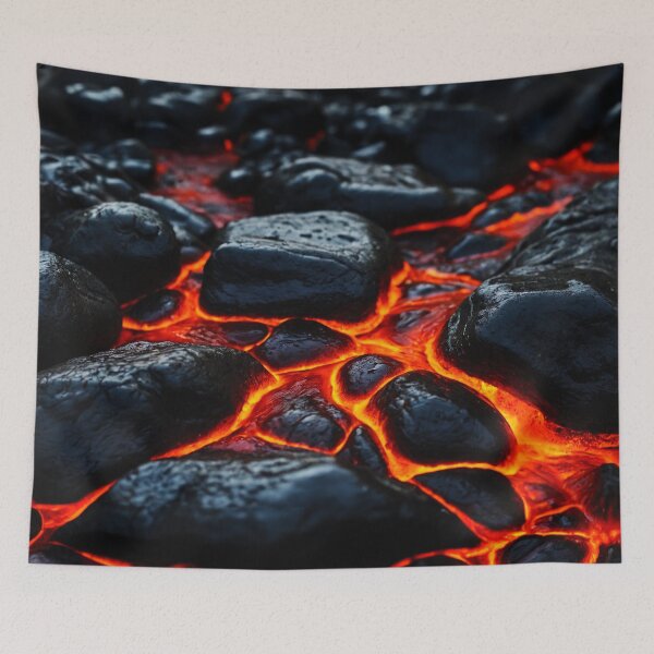 Item preview, Lava Rocks In Bright Hot Lava designed and sold by SassyArtistry.