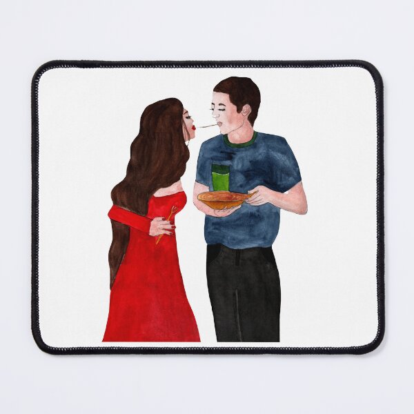 Item preview, Girl eating spaghetti. Italian couple enjoying their pasta. designed and sold by DesignbyMorena.