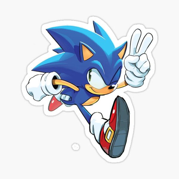 Vista previa del artículo con la obra «Sonic», diseñado y vendido por Skel-Draws.