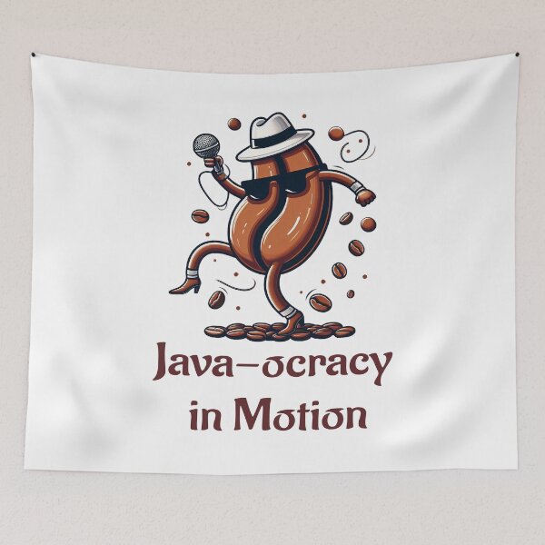 Item preview, Java-Ocracy in Motion - Dancing Coffee Bean designed and sold by PoliTeeIncorrec.