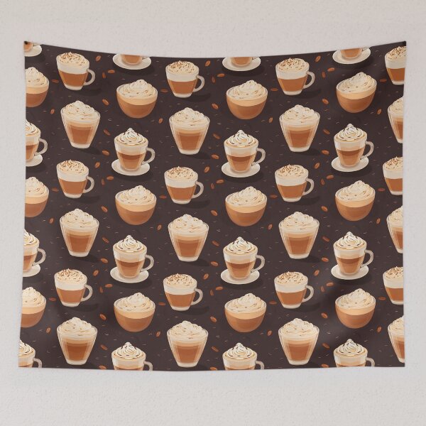 Item preview, Artistic Cappuccino Pattern: Espresso Elegance designed and sold by meowjourney.