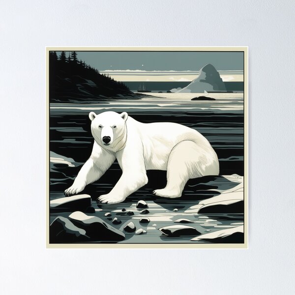 Item preview, poor polar bear on a piece of land designed and sold by JangmiHorang.