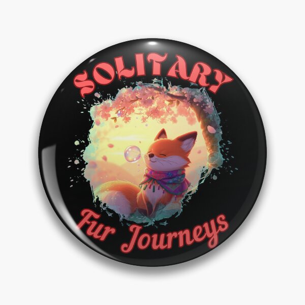 Item preview, Solitary Fur Journeys. fox head designed and sold by FoxVibes.