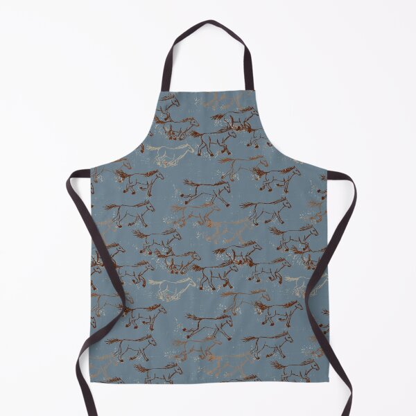 Item preview, Wild Wild Horses Blue and Brown designed and sold by designedbydebby.