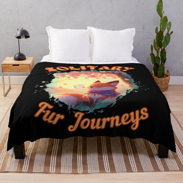 Item preview, Solitary Fur Journeys. fox portrait designed and sold by FoxVibes.