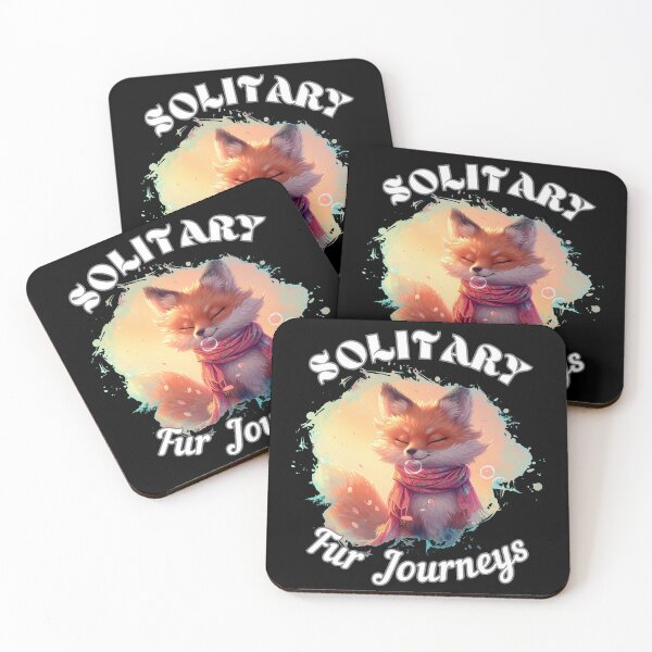 Item preview, Solitary Fur Journeys. fox quote designed and sold by FoxVibes.
