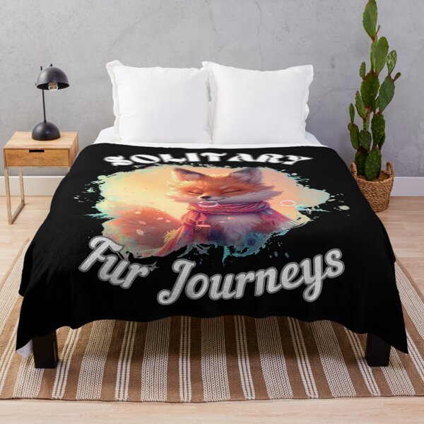 Item preview, Solitary Fur Journeys. fox quote designed and sold by FoxVibes.