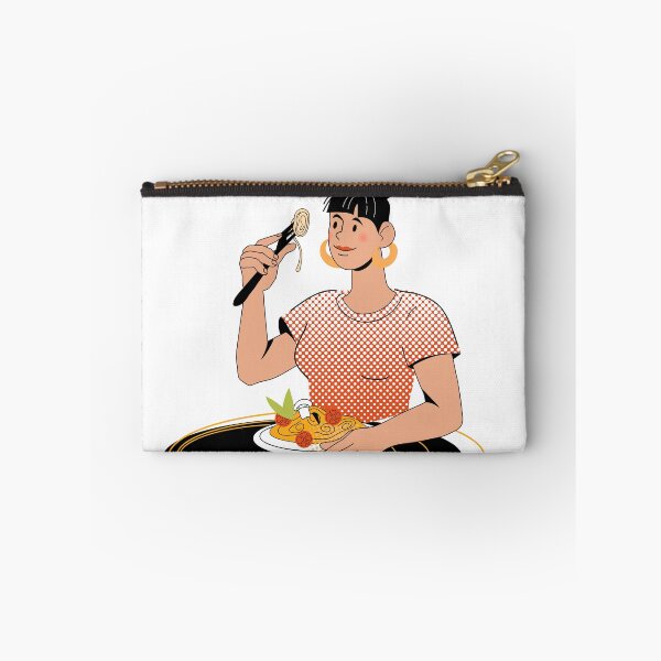 Item preview, cute girl eating her pasta designed and sold by DesignbyMorena.