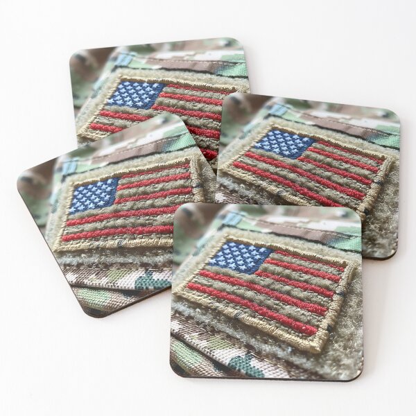 Item preview, Close up of a military American flag patch designed and sold by dcrc.