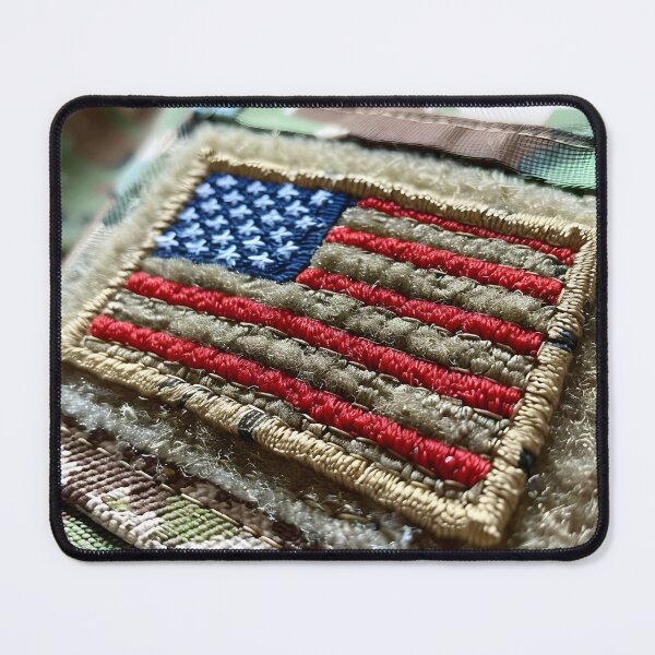 Item preview, Close up of a military American flag patch designed and sold by dcrc.