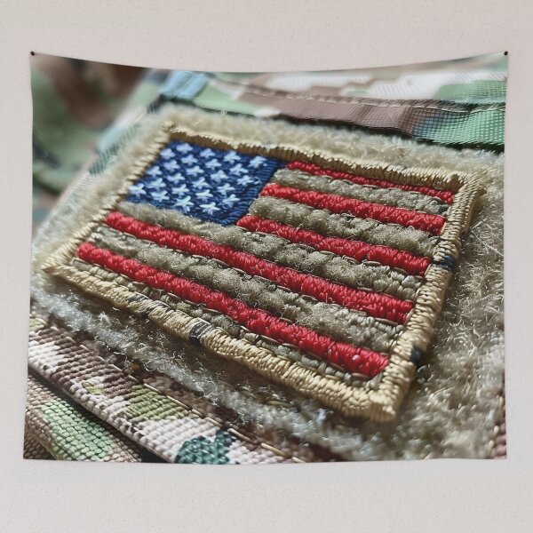 Item preview, Close up of a military American flag patch designed and sold by dcrc.