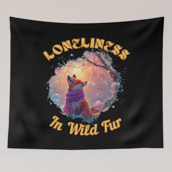 Item preview, Loneliness in Wild Fur. fox saying designed and sold by FoxVibes.