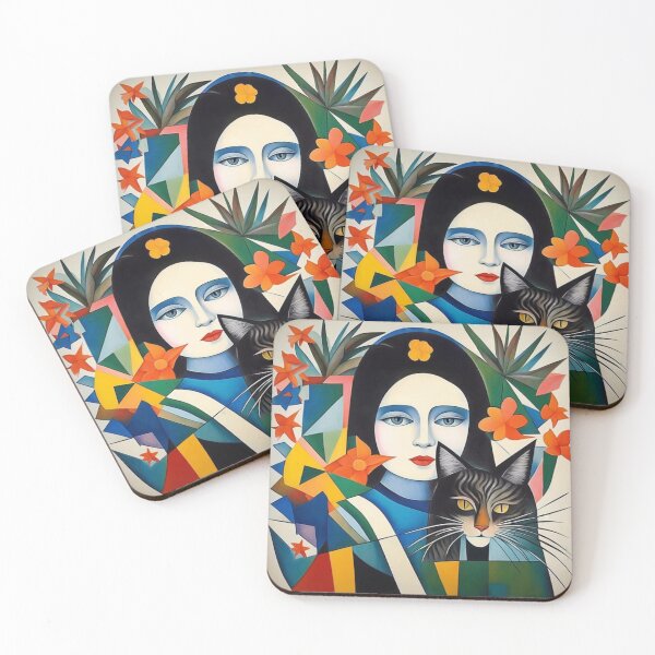 Item preview, Beautiful girl with a cat. designed and sold by Natalia-Vlad.