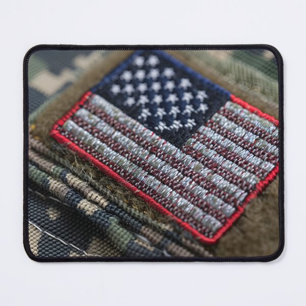 Item preview, Close up of a military American flag patch designed and sold by dcrc.