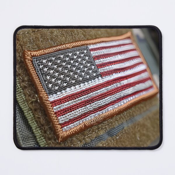 Item preview, close up of a military american flag patch designed and sold by dcrc.