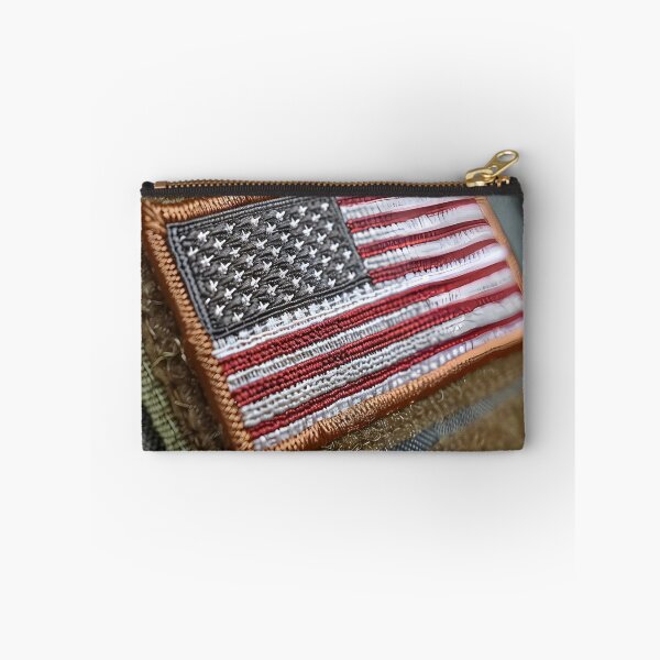 Item preview, close up of a military american flag patch designed and sold by dcrc.