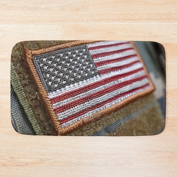 Item preview, close up of a military american flag patch designed and sold by dcrc.