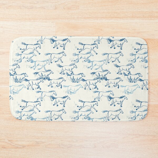 Item preview, Wild Wild Horses Indigo and Ivory designed and sold by designedbydebby.