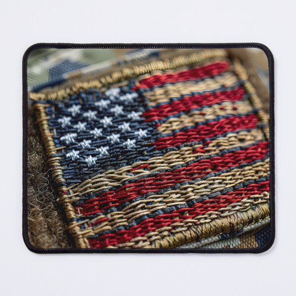 Item preview, close up of a military american flag patch designed and sold by dcrc.