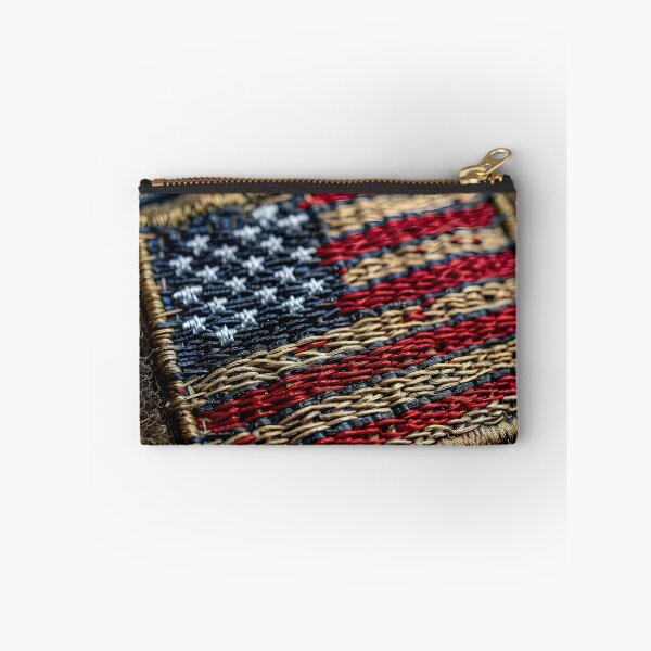 Item preview, close up of a military american flag patch designed and sold by dcrc.