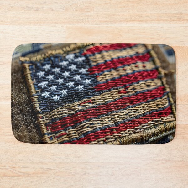 Item preview, close up of a military american flag patch designed and sold by dcrc.
