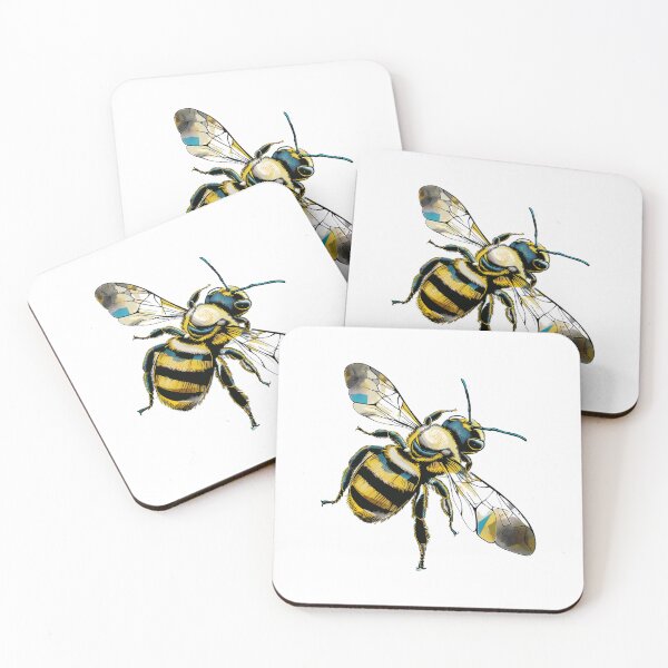 Item preview, Majestic Bee in Artistic Watercolor Splashes designed and sold by prehistoricco.