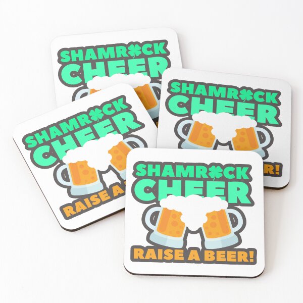Item preview, Shamrock Cheer! Raise a beer! St Patrick's Day Fun Design designed and sold by LiamRhymes.