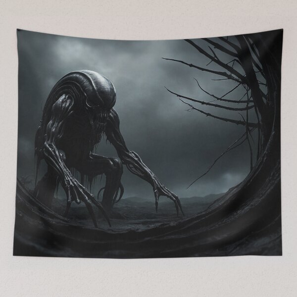 Item preview, Horror Monster In Creepy Alien World designed and sold by SassyArtistry.