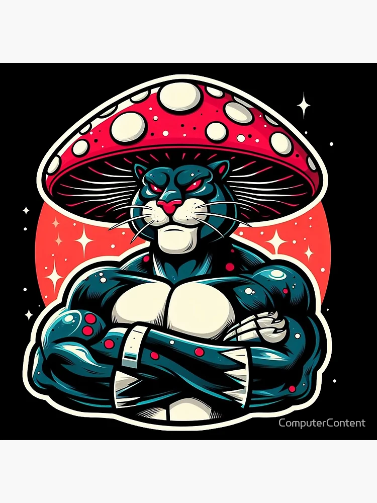 Thumbnail 3 of 3, Poster, Panther Cap designed and sold by ComputerContent.