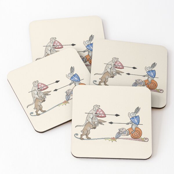 Item preview, Medieval Marginalia - Joust Dog vs Rabbit designed and sold by MargiKnights.