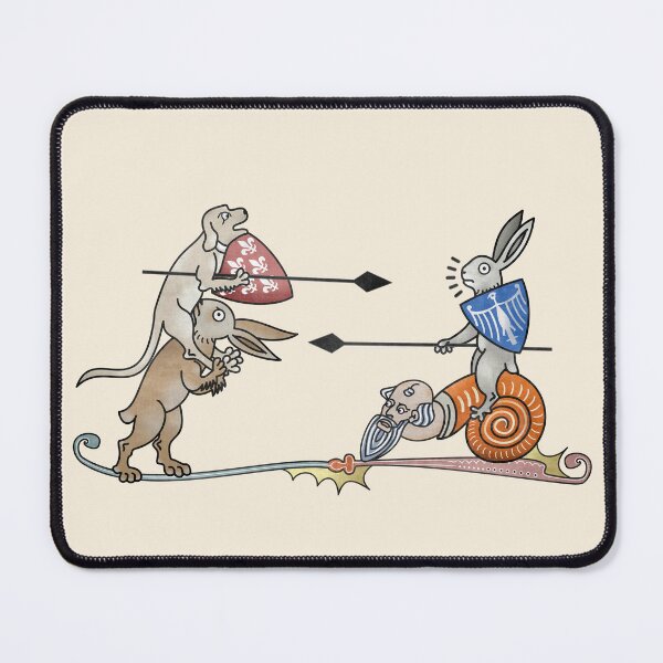Item preview, Medieval Marginalia - Joust Dog vs Rabbit designed and sold by MargiKnights.
