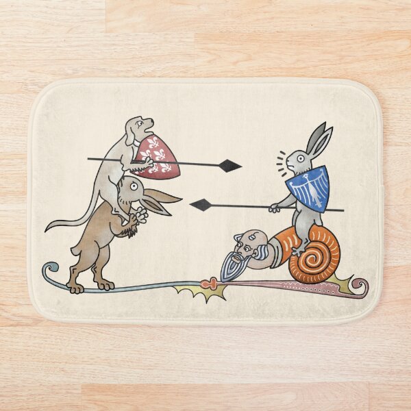 Item preview, Medieval Marginalia - Joust Dog vs Rabbit designed and sold by MargiKnights.