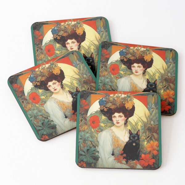 Item preview, Beautiful girl with a cat. designed and sold by Natalia-Vlad.