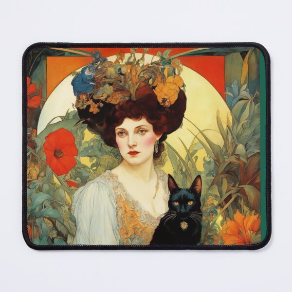 Item preview, Beautiful girl with a cat. designed and sold by Natalia-Vlad.